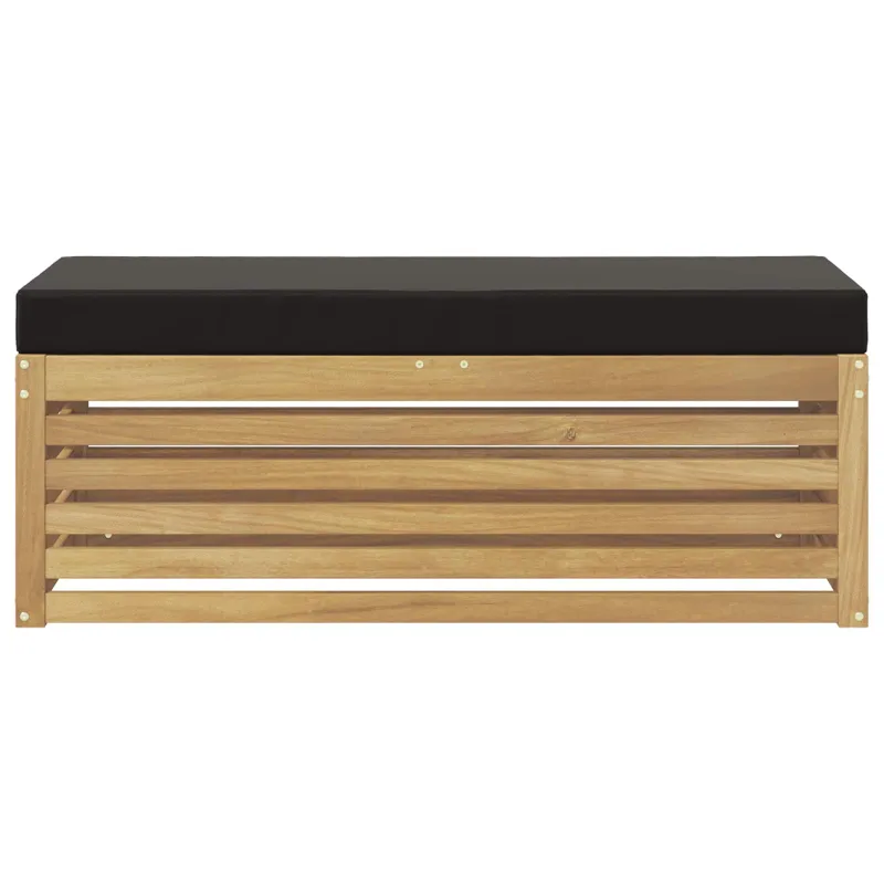 Lauko sėdynė suolelis su pagalve Balta 115 x 43 x 45 cm