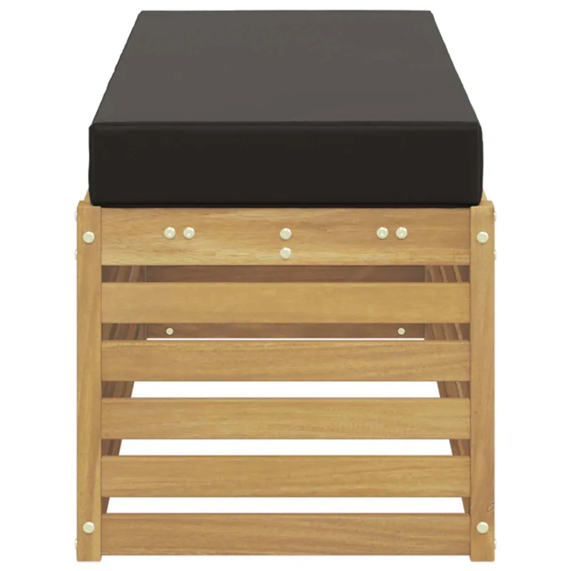 Lauko sėdynė suolelis su pagalve Balta 115 x 43 x 45 cm