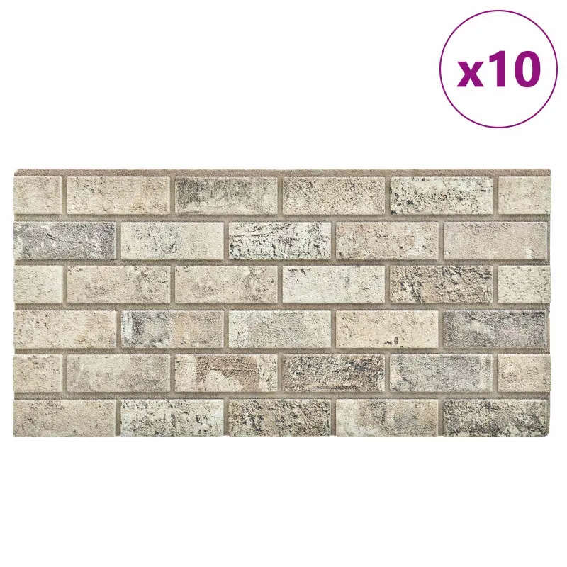 Sienų plokštės 10 pcs Smėlio 100 x 50 cm EPS putos