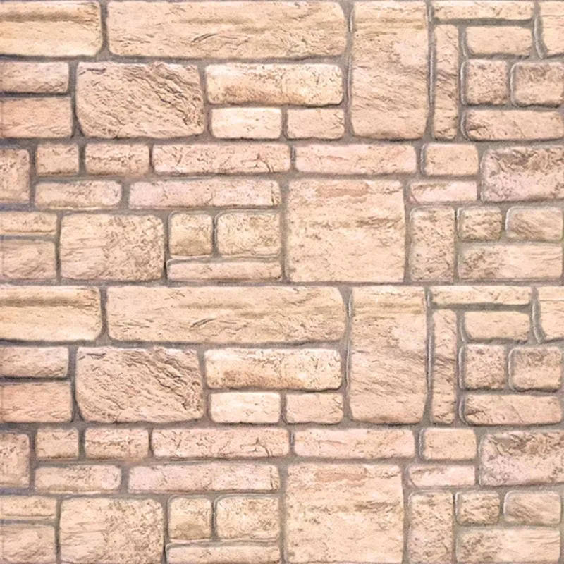 Sienų plokštės 10 pcs Smėlio 100 x 50 cm EPS putos