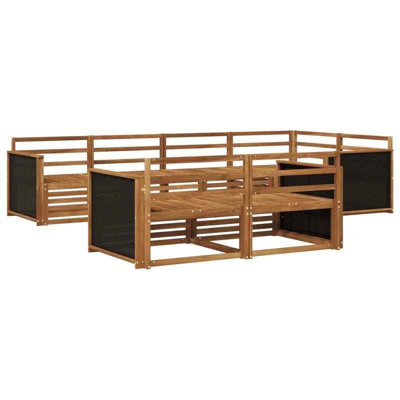 Lauko sofos komplektas 7 pcs Natūrali