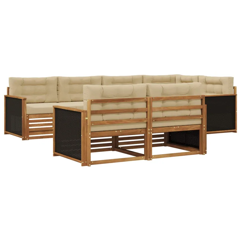 Lauko sofos komplektas su pagalve 7 pcs