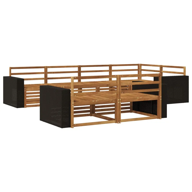 Lauko sofos komplektas 7 pcs Natūrali