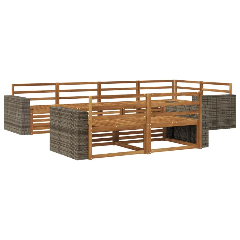 Lauko sofos komplektas 7 pcs Natūrali