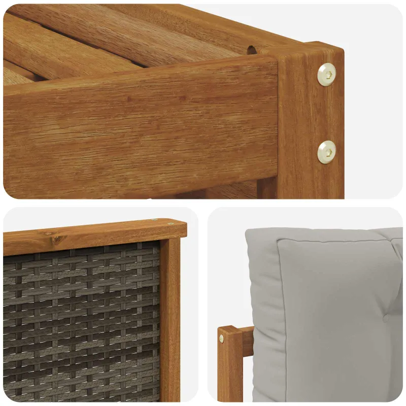 Lauko sofos komplektas su pagalve 9 pcs