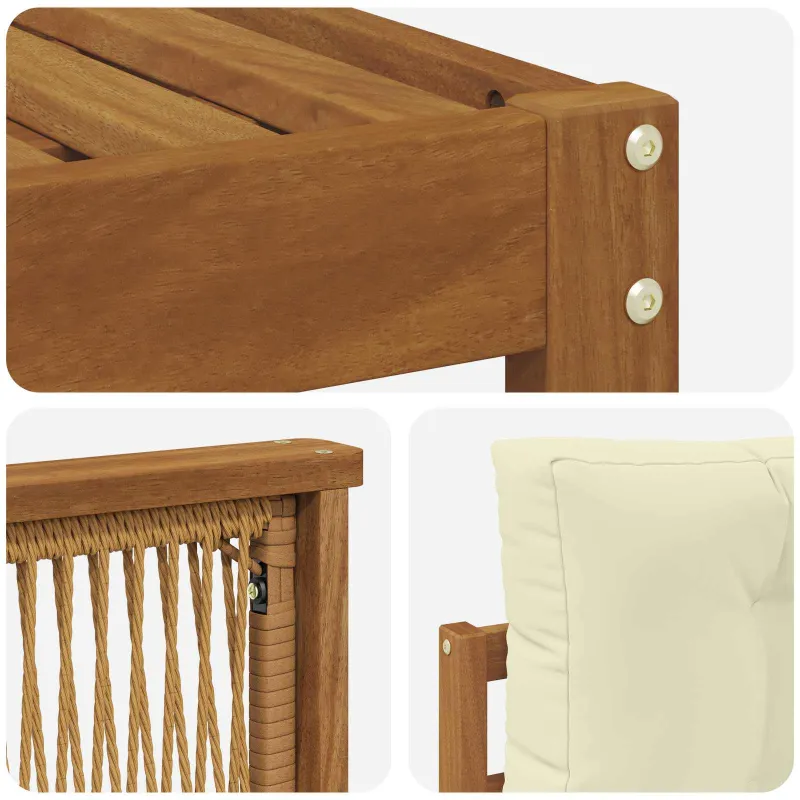 Lauko sofos komplektas su pagalve 9 pcs