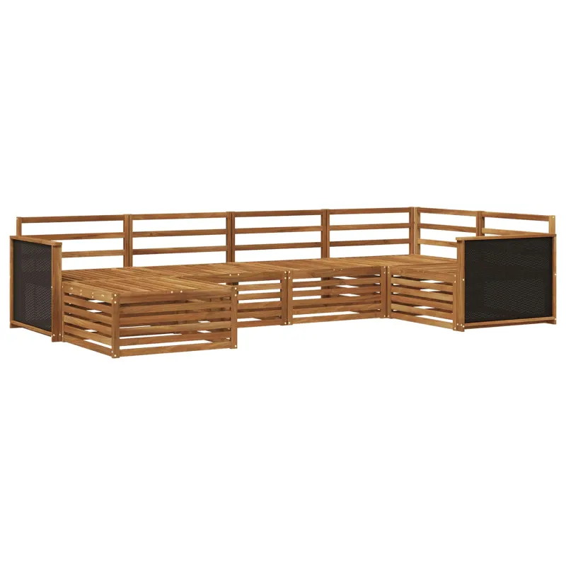 Lauko sofos komplektas 6 pcs Natūrali