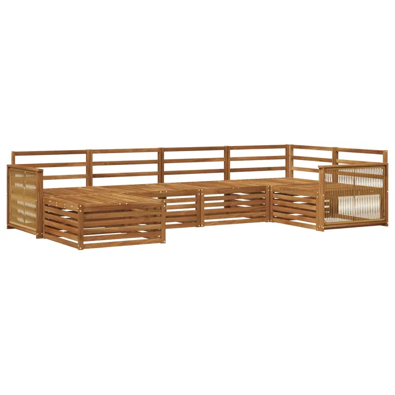 Lauko sofos komplektas 6 pcs Natūrali