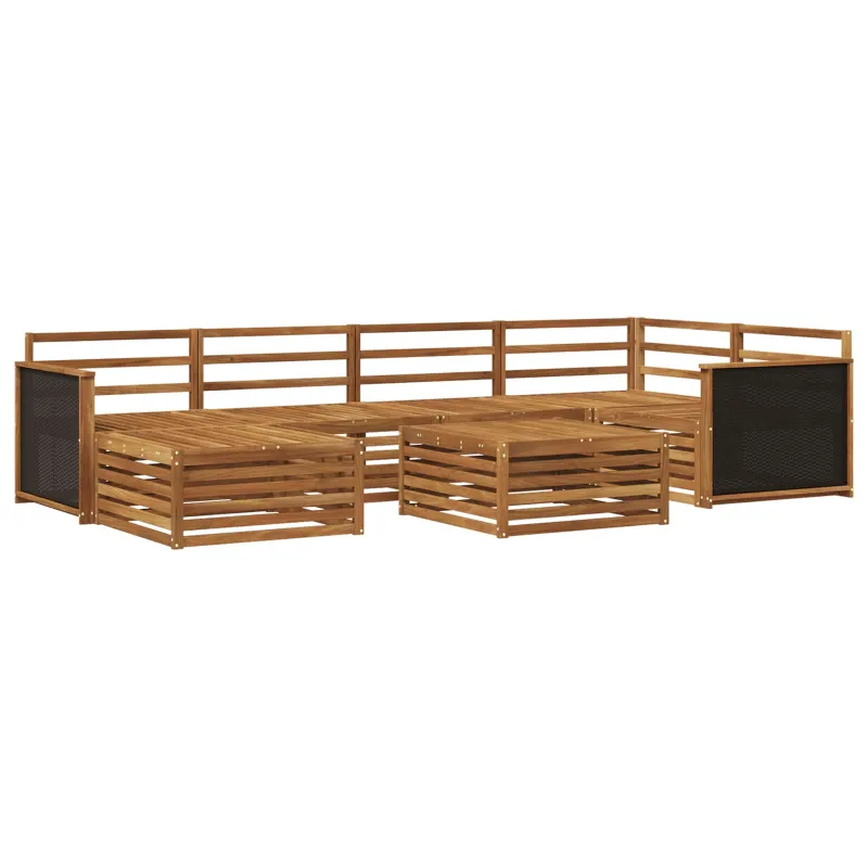 Lauko sofos komplektas 7 pcs Natūrali