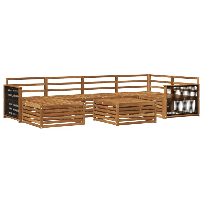 Lauko sofos komplektas 7 pcs Natūrali