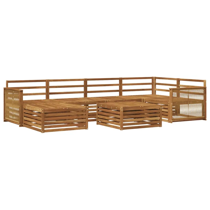Lauko sofos komplektas 7 pcs Natūrali
