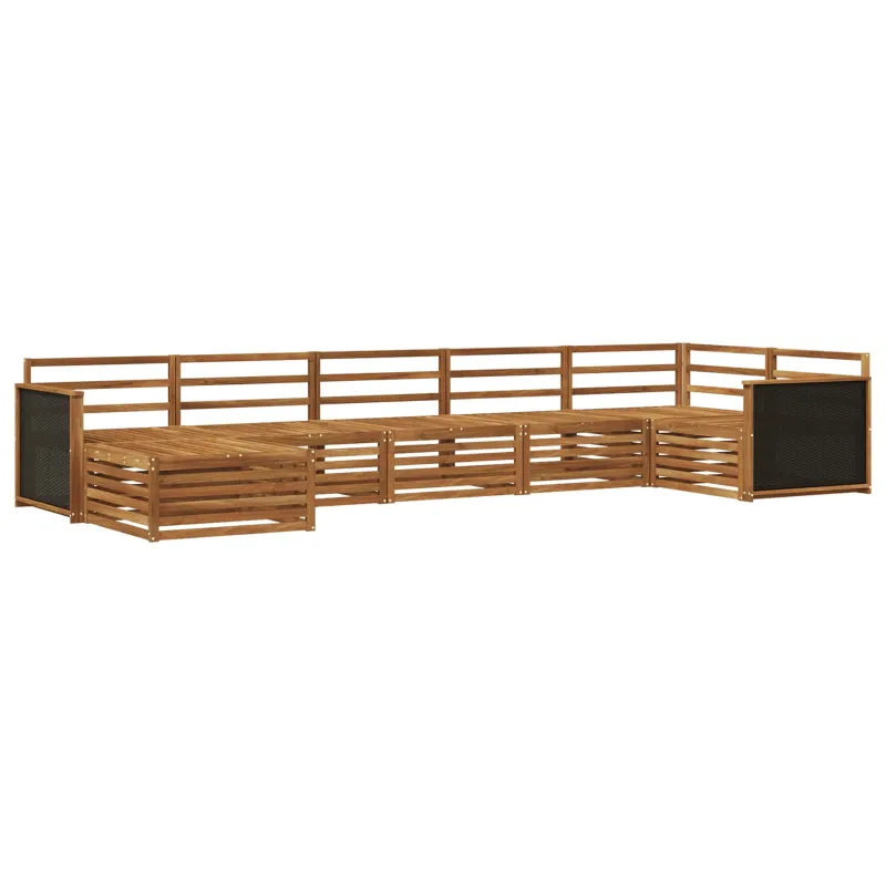 Lauko sofos komplektas 7 pcs Natūrali