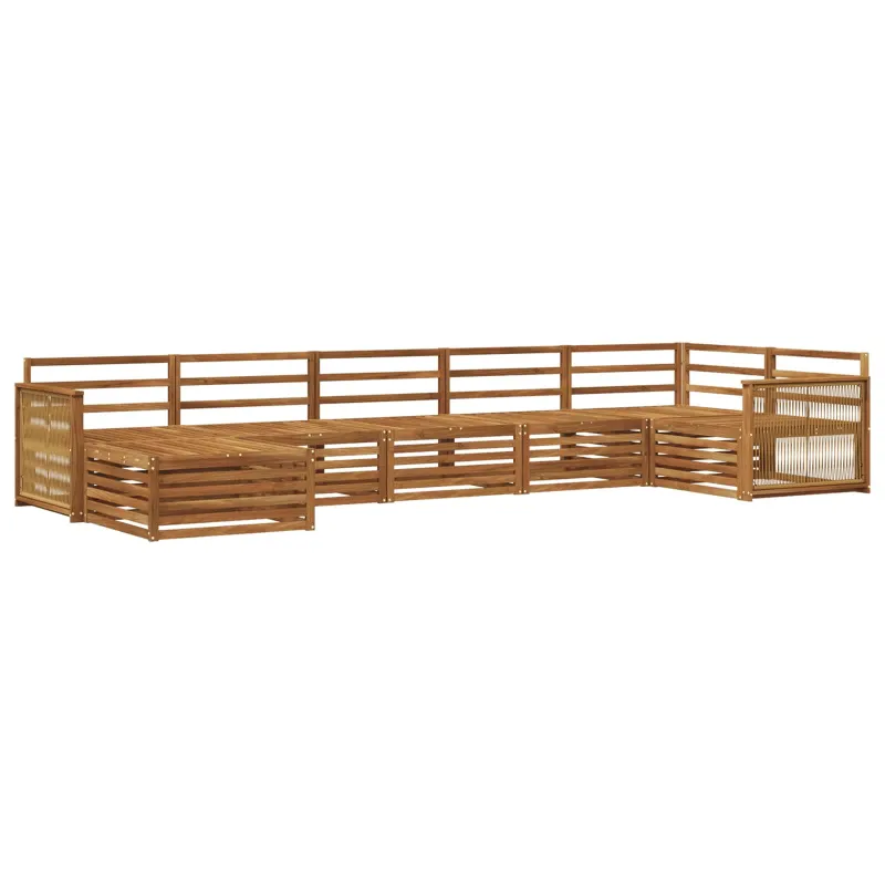 Lauko sofos komplektas 7 pcs Natūrali