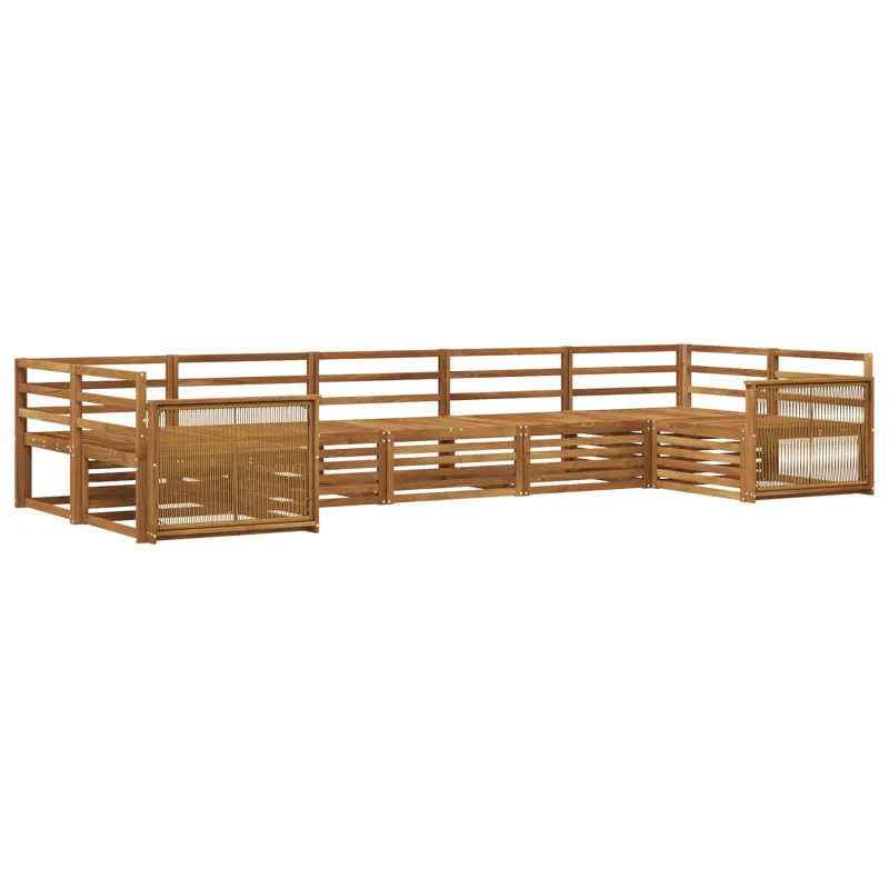 Lauko sofos komplektas 7 pcs Natūrali