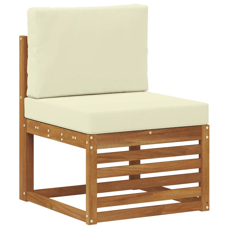 Lauko sofos komplektas 7 pcs Natūralus ir grietinėlė