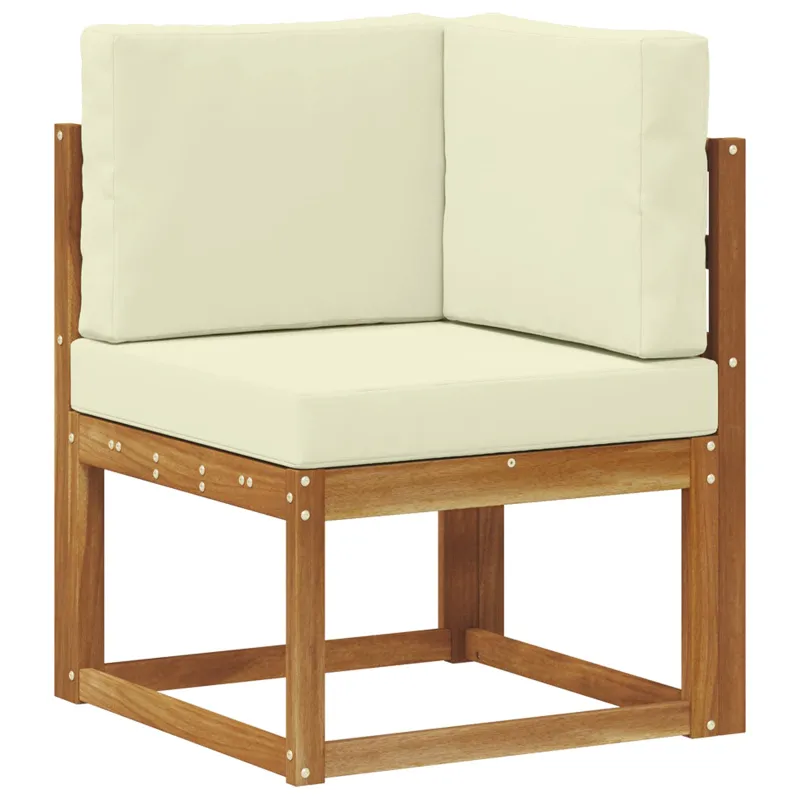 Lauko sofos komplektas 4 pcs Natūralus ir grietinėlė