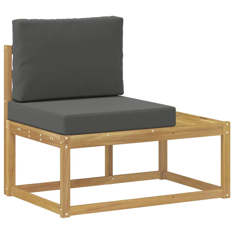 Lauko sofos komplektas 2 pcs Balta ir antracito Poliesteris