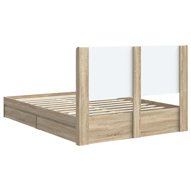 Lovos rėmas su saugojimu ir nugara 3 pcs Apdirbta mediena