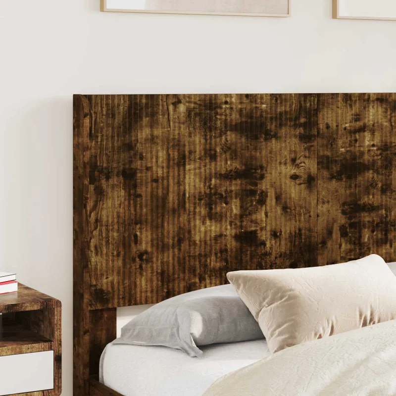 Lovos rėmas su saugojimu ir nugara Dūminio ąžuolo 135 x 190 cm