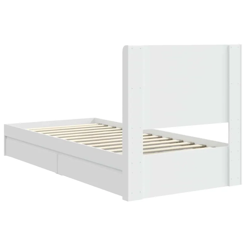 Lovos rėmas su saugojimu ir nugara Balta 75 x 190 cm
