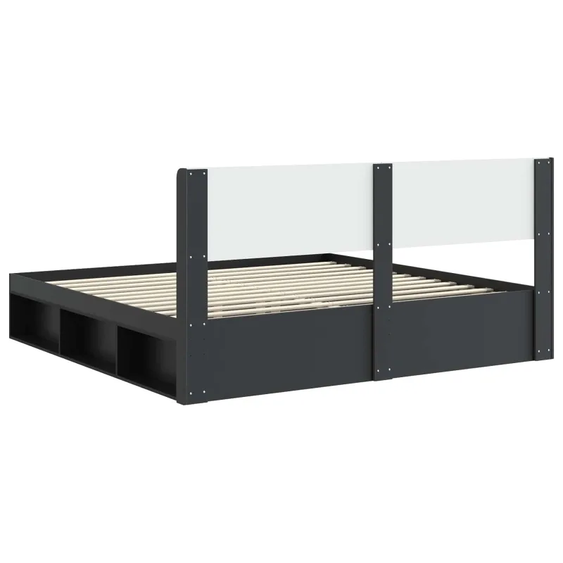 Lovos rėmas su saugojimu ir nugara 3 pcs Apdirbta mediena