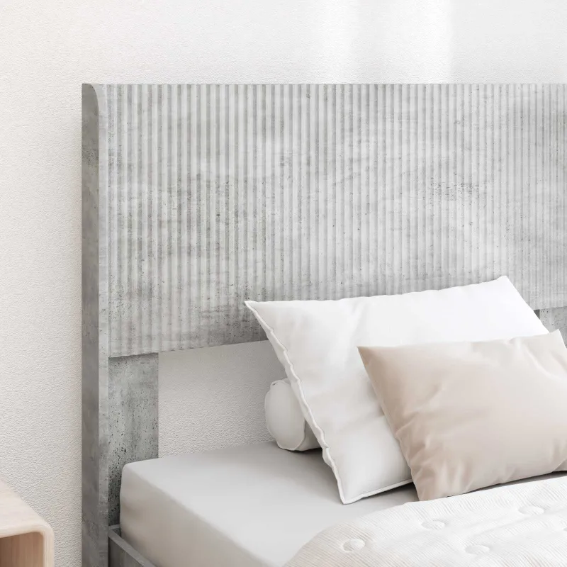 Lovos rėmas su saugojimu ir nugara Betono pilka 75 x 190 cm