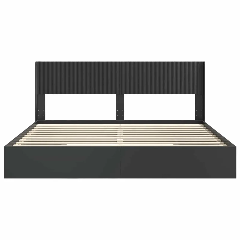 Lovos rėmas su saugojimu ir nugara 3 pcs Apdirbta mediena