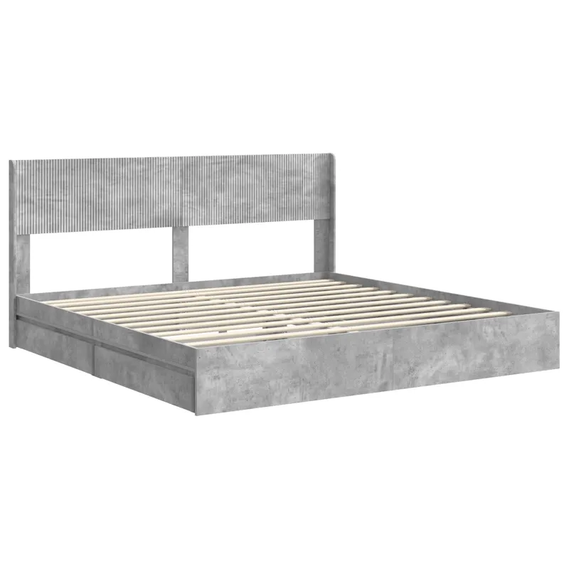 Lovos rėmas su saugojimu ir nugara 3 pcs Apdirbta mediena