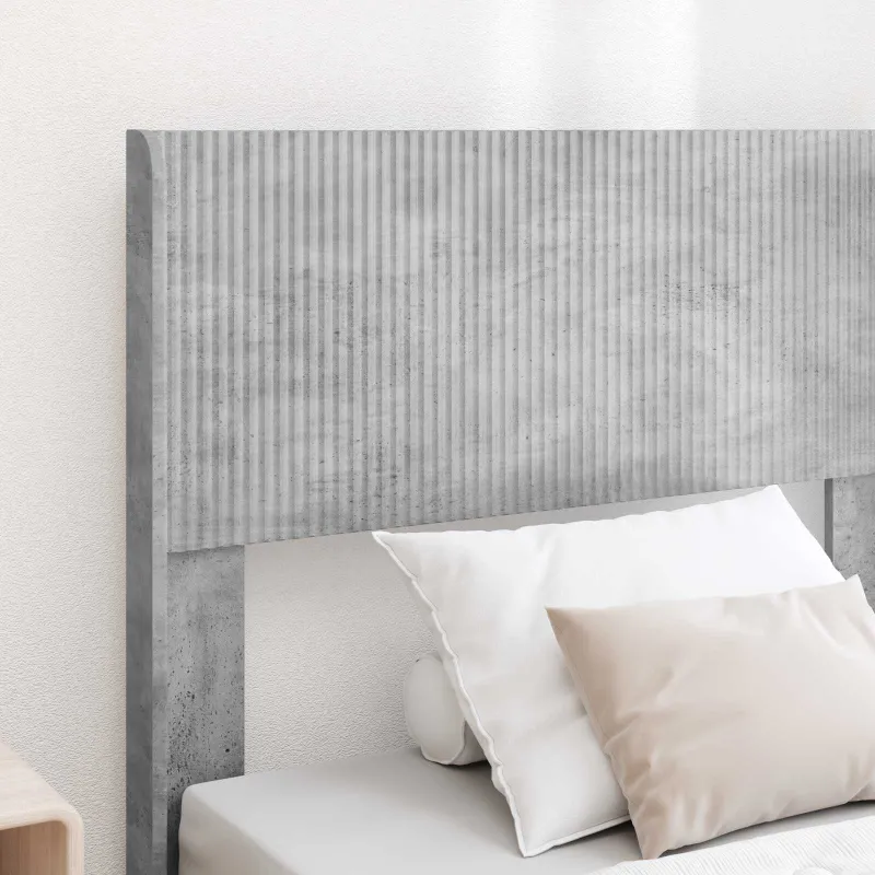 Lovos rėmas su saugojimu ir nugara Betono pilka 75 x 190 cm
