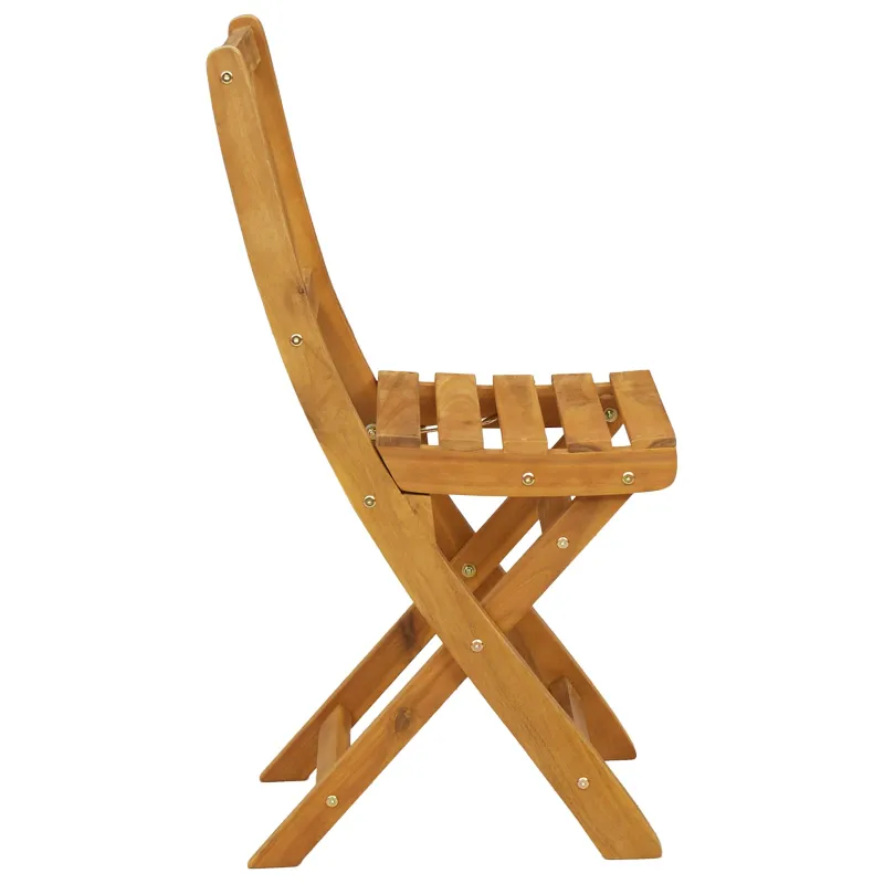 Lauko bistro kėdės su pagalve 8 pcs Natūrali 40 x 42 x 85 cm