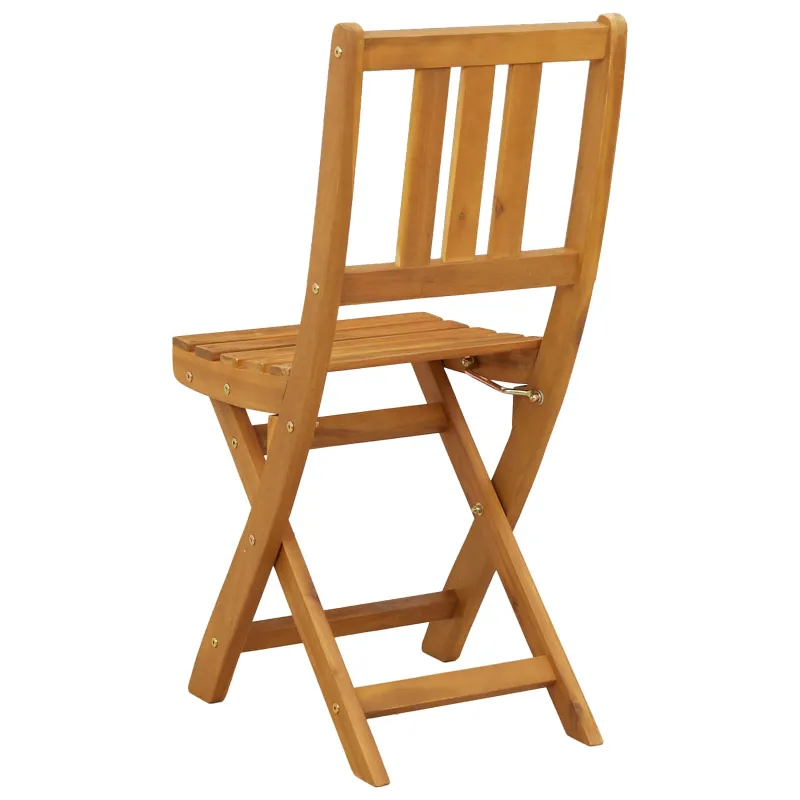 Lauko bistro kėdės su pagalve 8 pcs Natūrali 40 x 42 x 85 cm