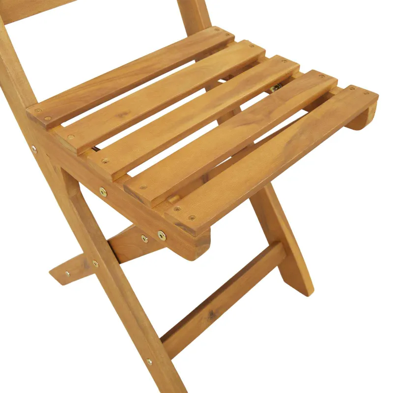 Lauko bistro kėdės su pagalve 8 pcs Natūrali 40 x 42 x 85 cm