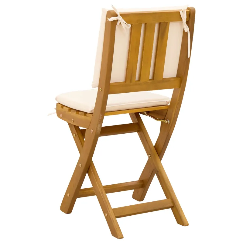 Lauko bistro kėdės 6 pcs Kreminė balta 38 x 46 x 85 cm