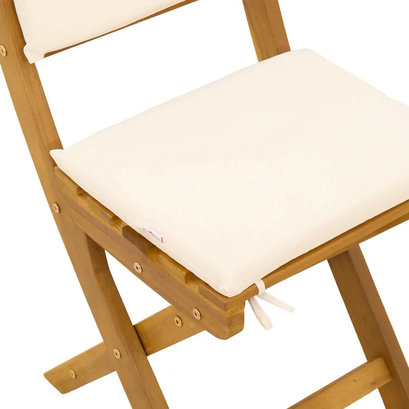 Lauko bistro kėdės 6 pcs Kreminė balta 38 x 46 x 85 cm