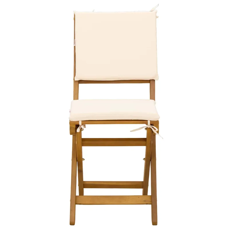 Lauko bistro kėdės 8 pcs Kreminė balta 38 x 46 x 85 cm