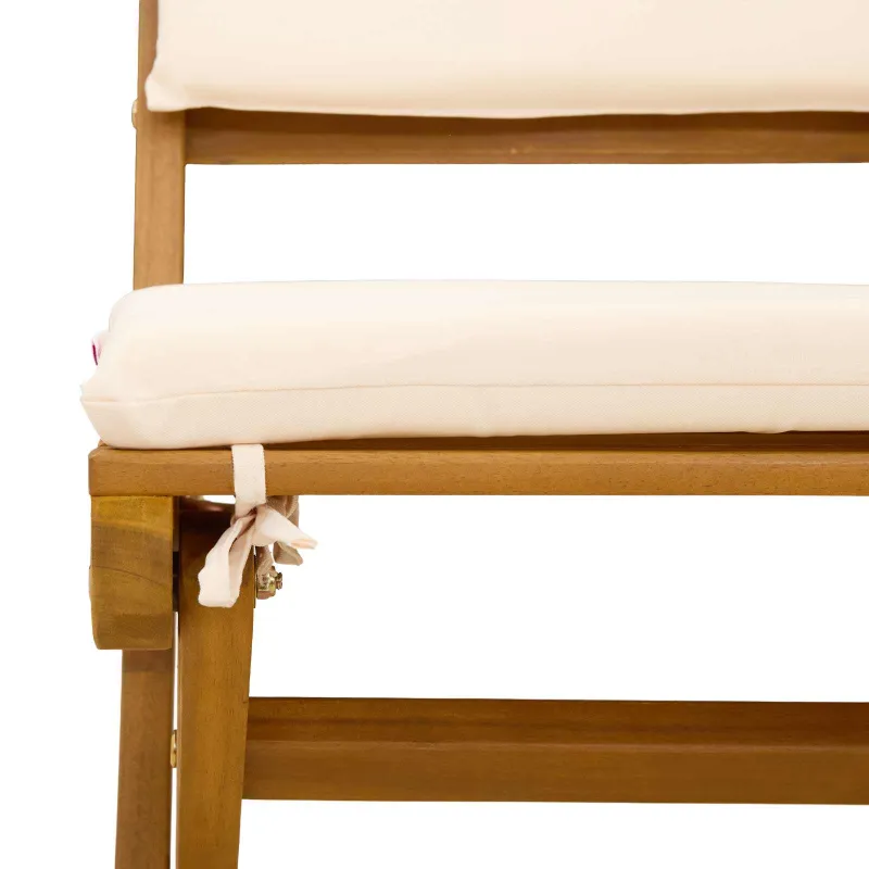 Lauko bistro kėdės 8 pcs Kreminė balta 38 x 46 x 85 cm