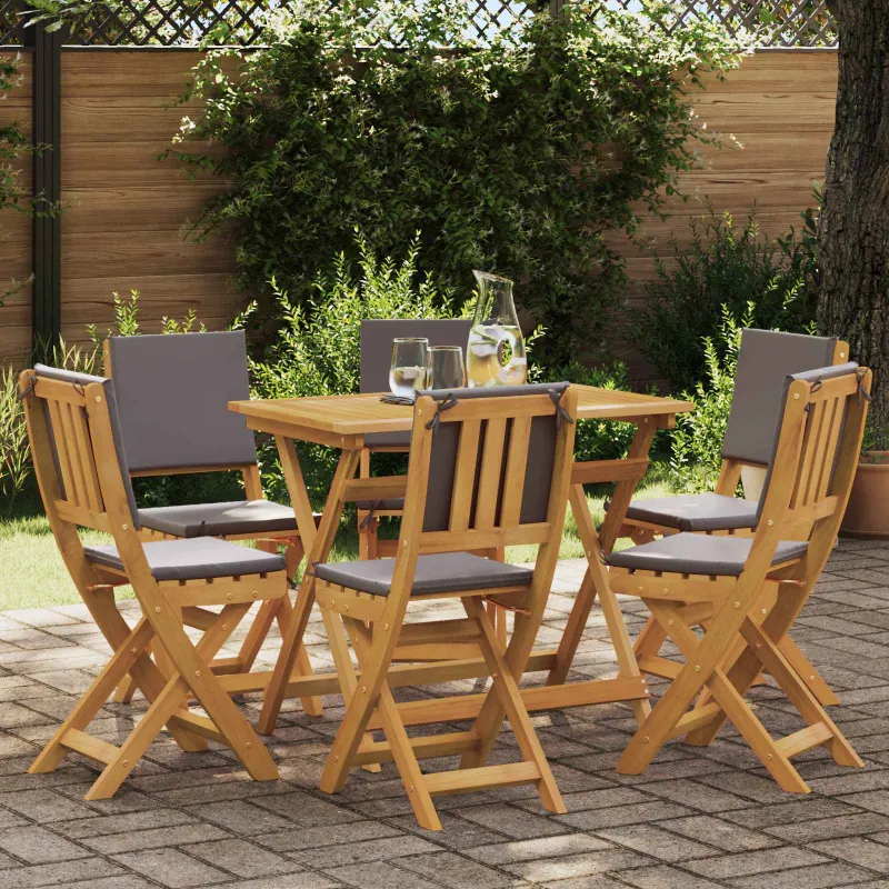 Lauko bistro kėdės 6 pcs Tamsiai pilka 38 x 46 x 85 cm