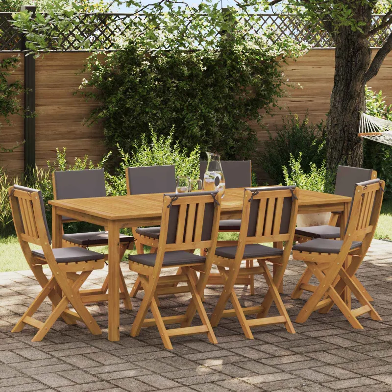 Lauko bistro kėdės 8 pcs Tamsiai pilka 38 x 46 x 85 cm