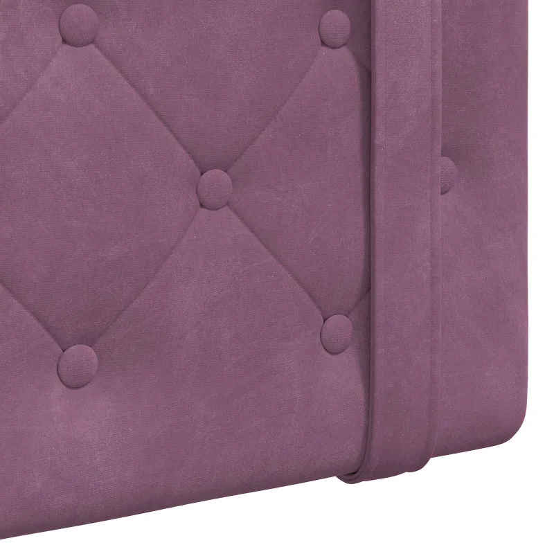 Pakabinamas lovos galvūgalis Su LED šviesa Violetinė Aksomas
