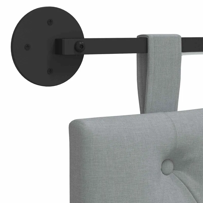 Pakabinamas lovos galvūgalis Šviesiai pilka Audinys