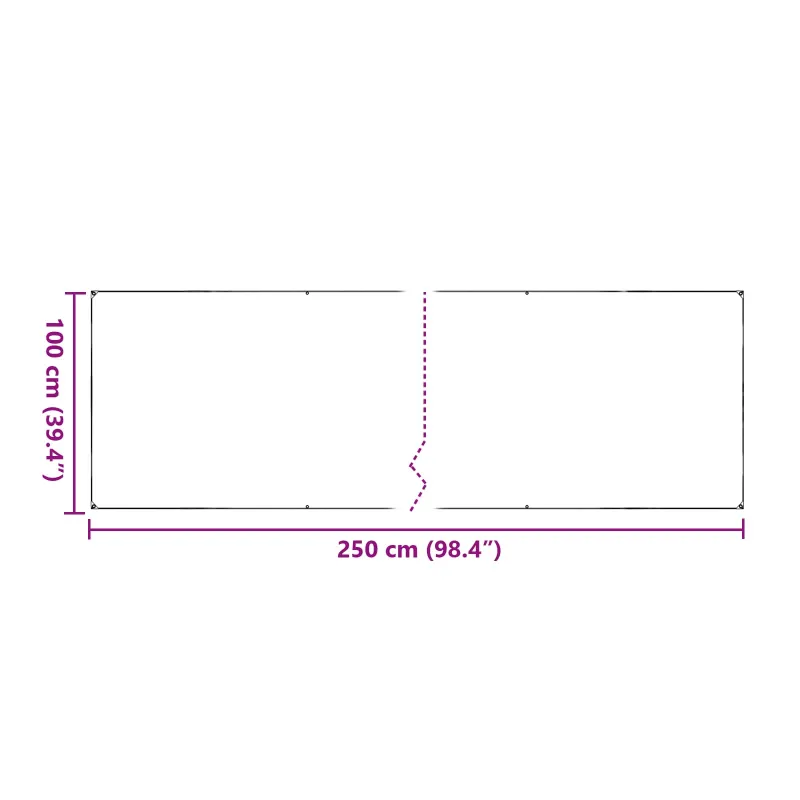 Augalų uždangalas Skaidrus 2,5 x 1 m PVC