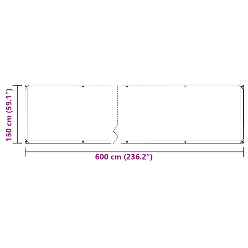 Augalų uždangalas Skaidrus 6 x 1,5 m PVC