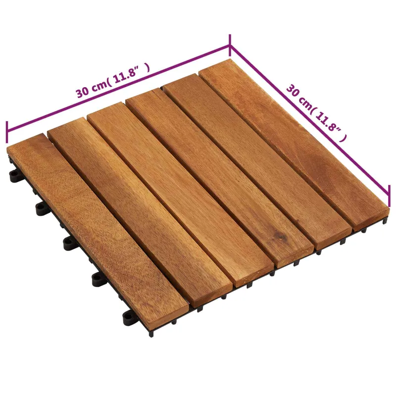 Terasinė Plytelė 20 pcs Ruda 30 x 30 cm Akacijos kietasis medis