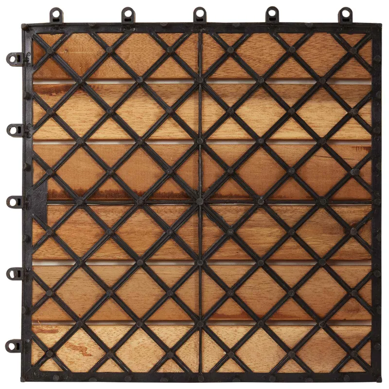 Terasinė Plytelė 30 pcs Ruda 30 x 30 cm Akacijos kietasis medis