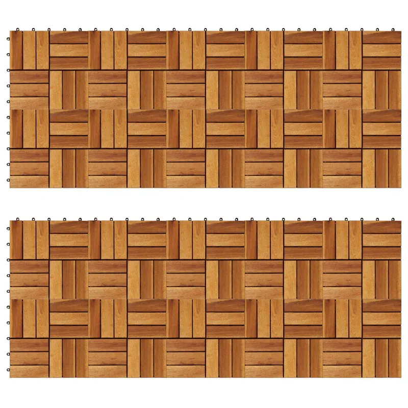 Terasinė Plytelė 20 pcs Ruda 30 x 30 cm Akacijos kietasis medis