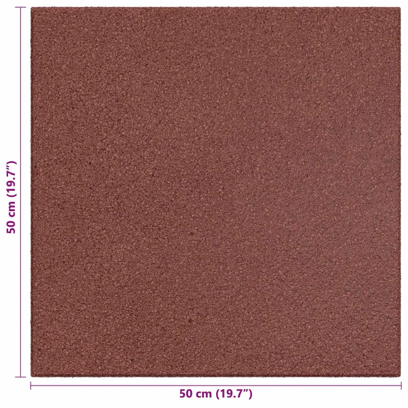 Kritimo apsaugos plytelės 18 pcs Raudona 50 x 50 cm Guma