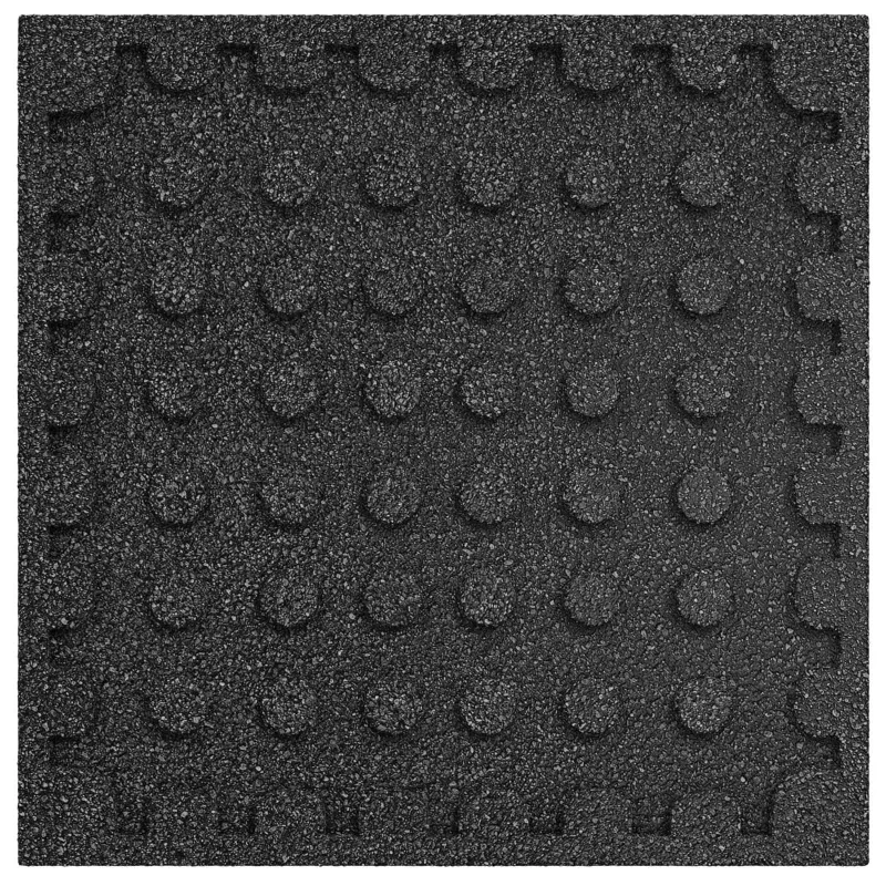Kritimo apsaugos plytelės 24 pcs Juoda 50 x 50 cm Guma
