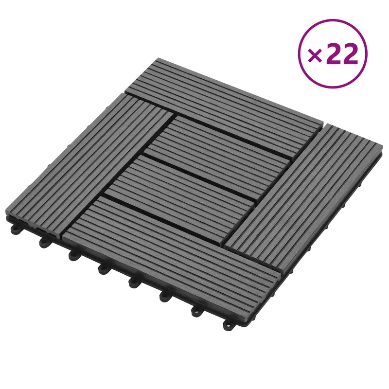 Terasinė Plytelė 22 pcs Pilka 30 x 30 cm MPK