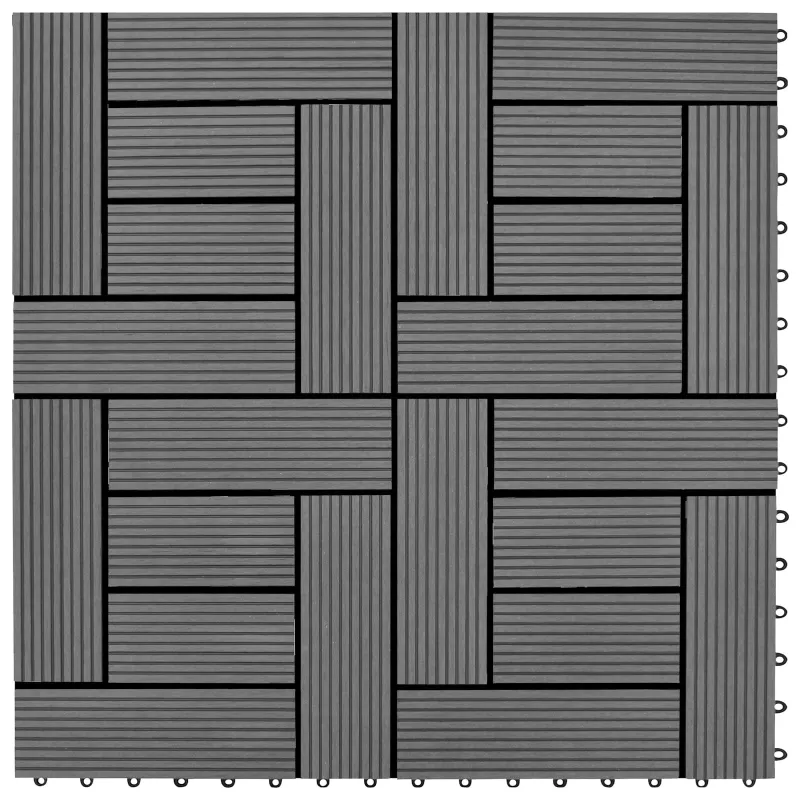 Terasinė Plytelė 22 pcs Pilka 30 x 30 cm MPK