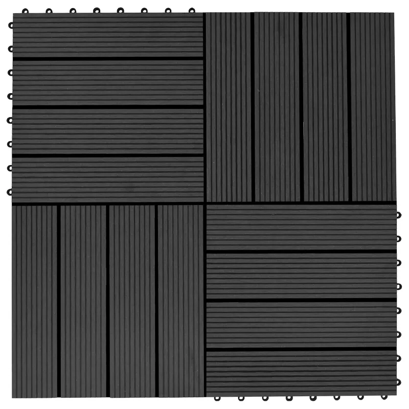 Terasinė Plytelė 22 pcs Juoda 30 x 30 cm MPK